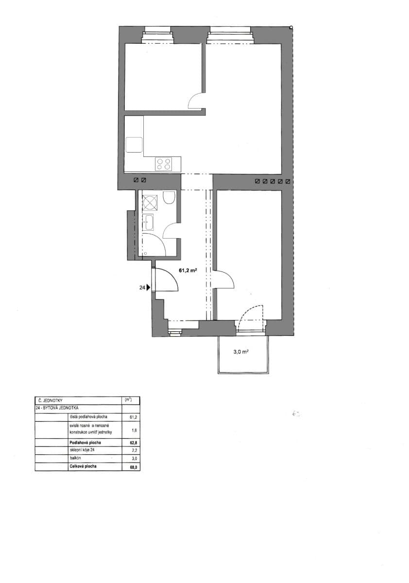 Predaj bytu 3-izbový 68 m², Konšelská, Praha, Praha Predaj bytu 3-izbový 68 m², Konšelská, Praha, Praha