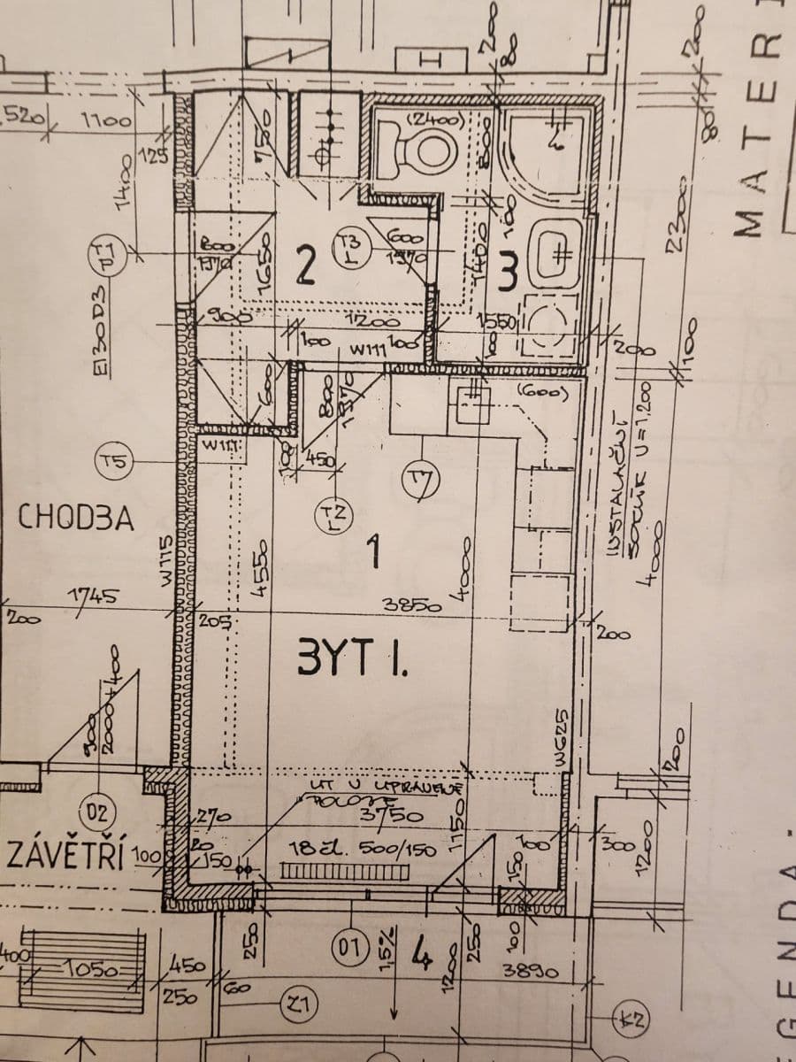 Prenájom bytu 1-izbový 32 m², Neapolská, Praha, Praha Prenájom bytu 1-izbový 32 m², Neapolská, Praha, Praha