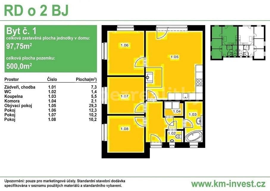 Predaj domu 84 m², pozemek 500 m², K Rokli, Kamenné Žehrovice, Středočeský kraj