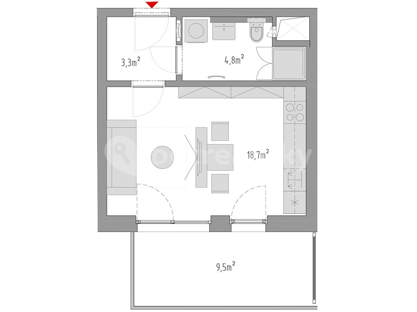 Prenájom bytu 1-izbový 30 m², Bratislavská, Brno, Jihomoravský kraj Prenájom bytu 1-izbový 30 m², Bratislavská, Brno, Jihomoravský kraj