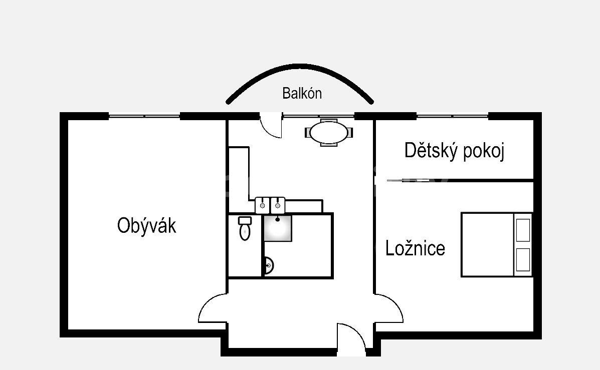 Predaj bytu 2-izbový 54 m², Družstevní, Uherský Brod, Zlínský kraj