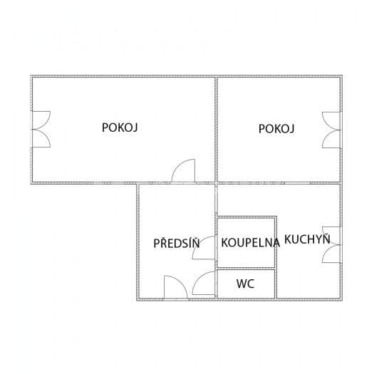 Predaj bytu 2-izbový 50 m², Dvořáčkova, Kamenický Šenov, Liberecký kraj