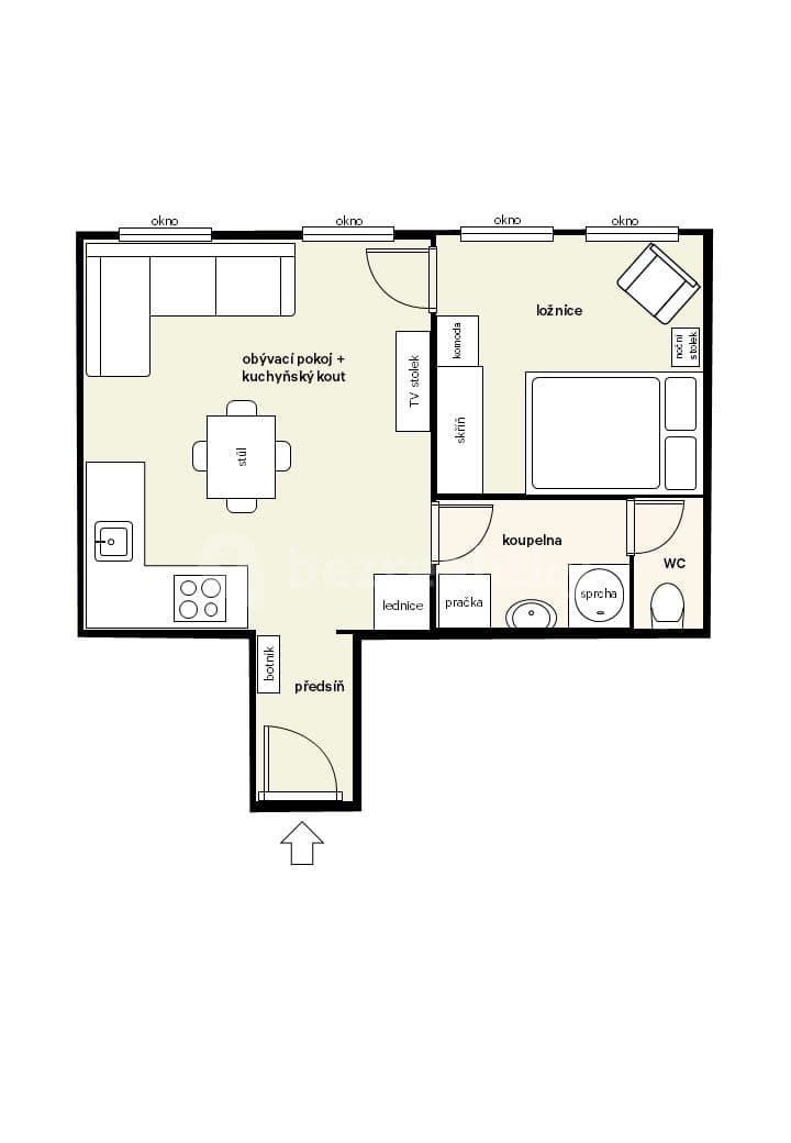 Prenájom bytu 2-izbový 40 m², Bořivojova, Praha, Praha Prenájom bytu 2-izbový 40 m², Bořivojova, Praha, Praha