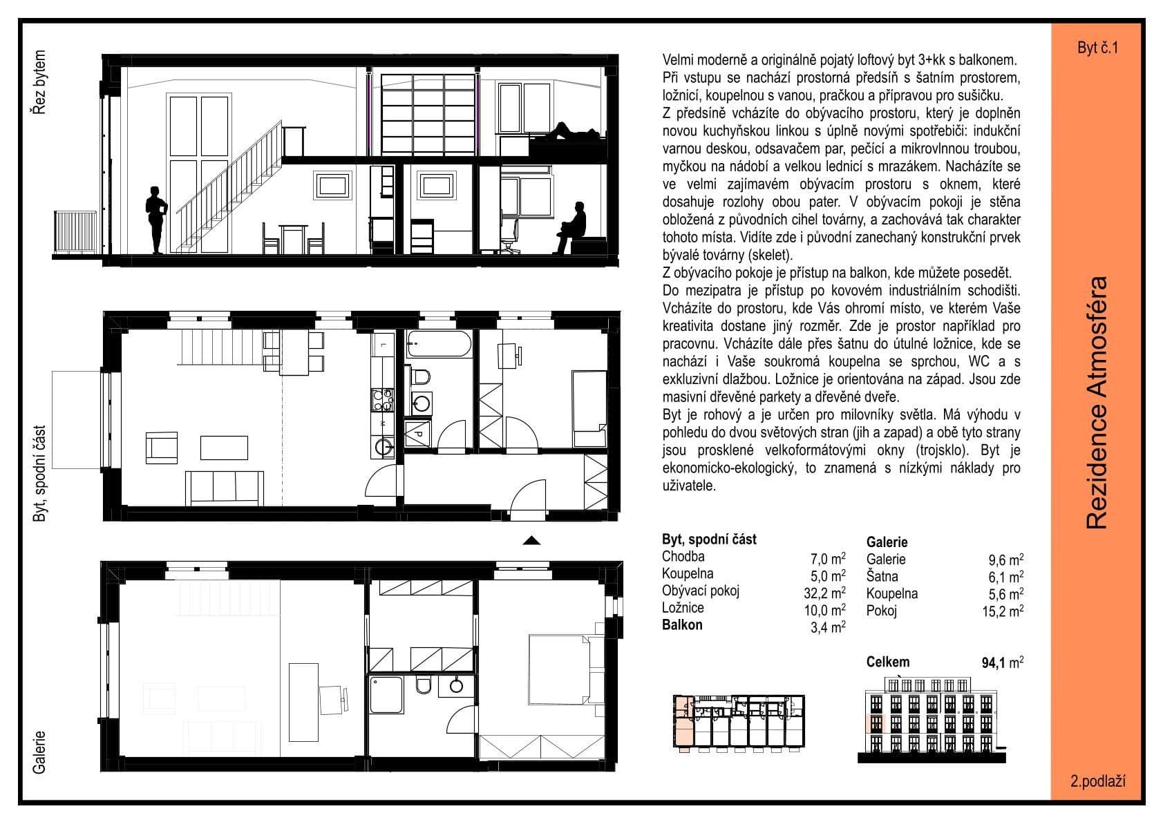 Prenájom bytu 3-izbový 94 m², Ambrožova, Praha, Praha Prenájom bytu 3-izbový 94 m², Ambrožova, Praha, Praha
