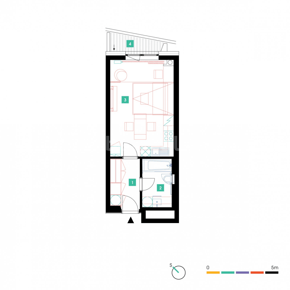 Prenájom bytu 1-izbový 32 m², Mukařovského, Praha, Praha Prenájom bytu 1-izbový 32 m², Mukařovského, Praha, Praha