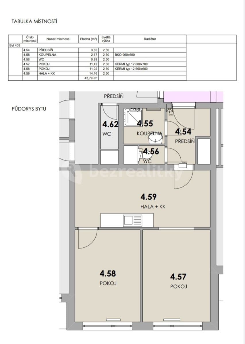 Predaj bytu 2-izbový 44 m², Mráčkova, Praha, Praha