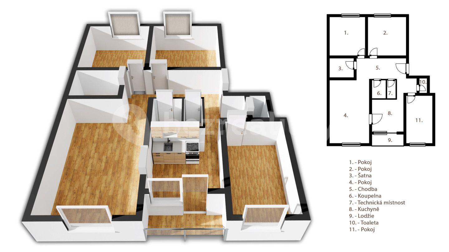 Predaj bytu 4-izbový 91 m², U Kuželníku, Chýnov, Jihočeský kraj