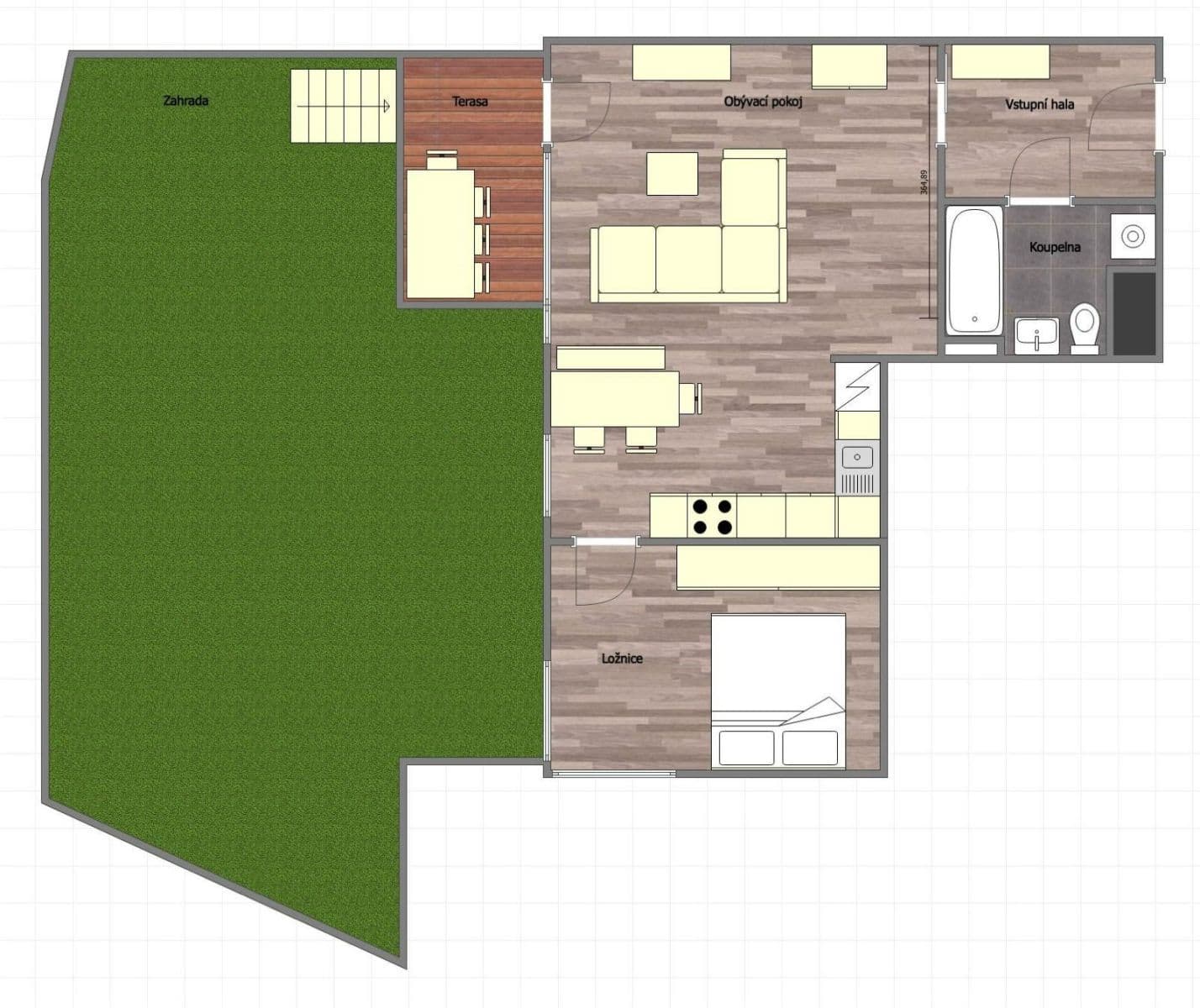 Prenájom bytu 2-izbový 56 m², Na Vackově, Praha, Praha Prenájom bytu 2-izbový 56 m², Na Vackově, Praha, Praha
