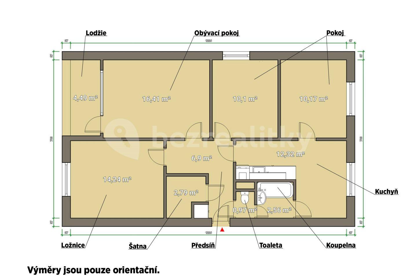 Predaj bytu 4-izbový 82 m², Partyzánská, Plzeň, Plzeňský kraj