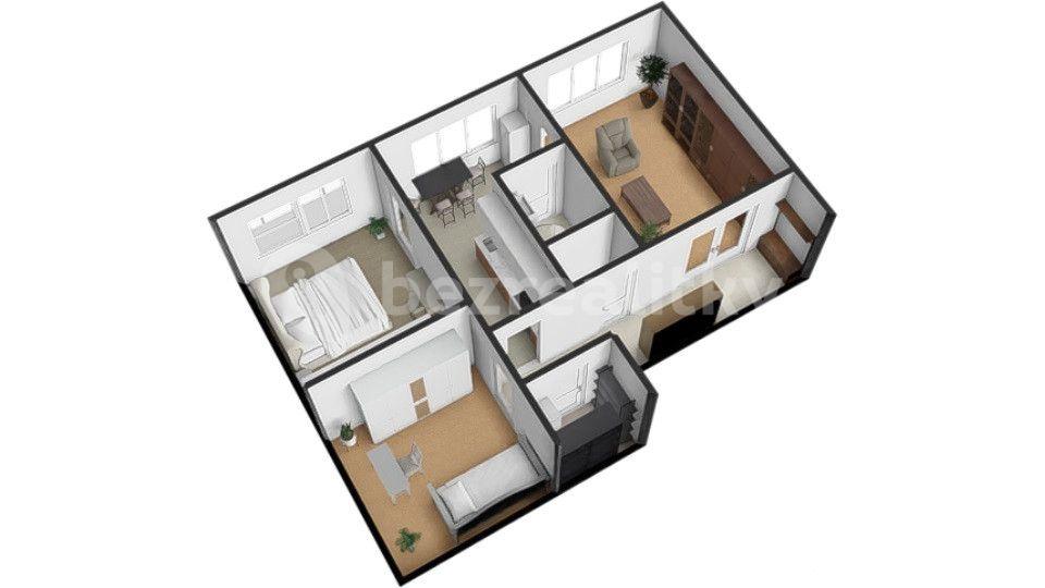 Predaj bytu 3-izbový 72 m², Husova, Kadaň, Ústecký kraj