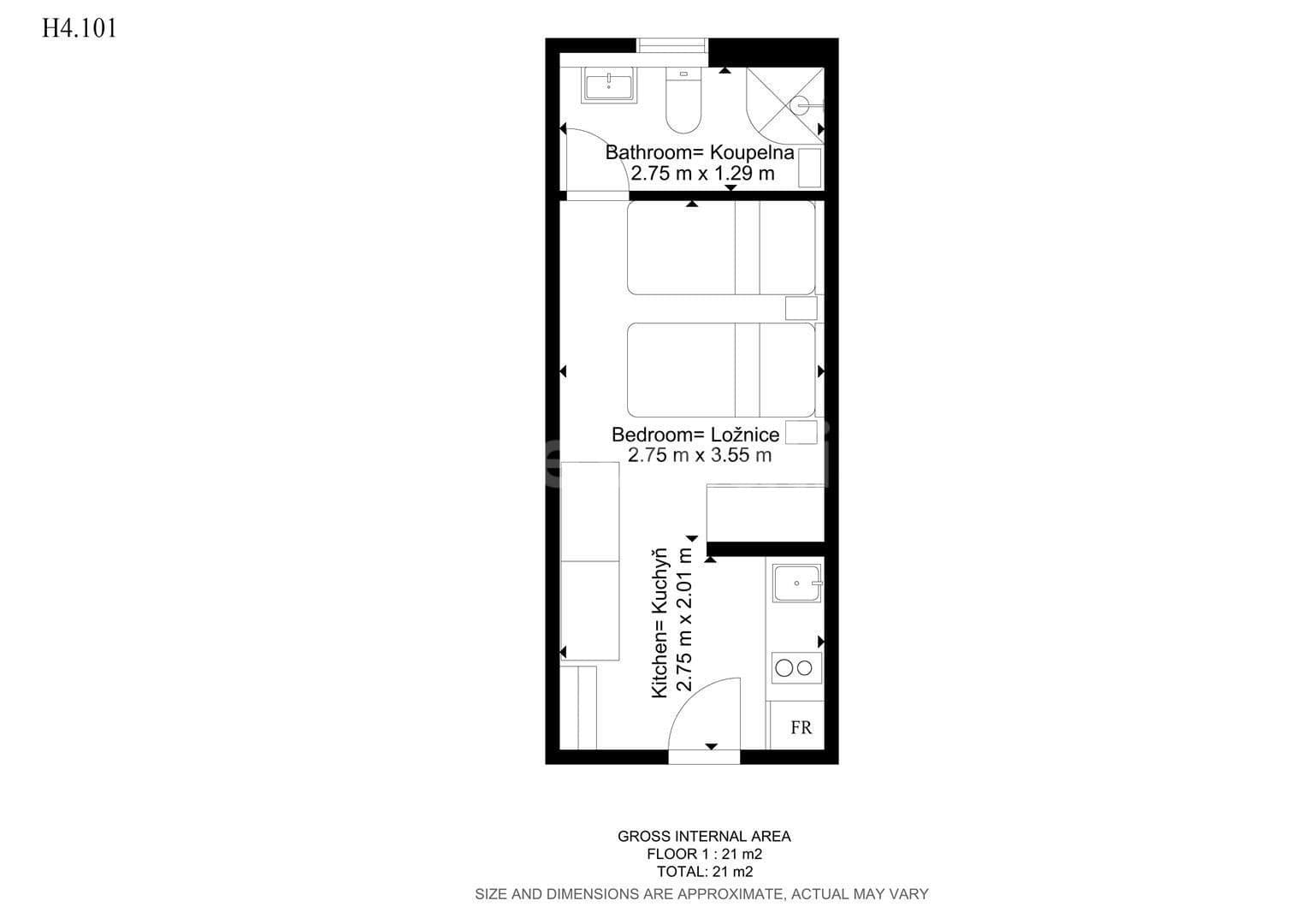 Prenájom bytu 1-izbový 17 m², Hybešova, Brno, Jihomoravský kraj Prenájom bytu 1-izbový 17 m², Hybešova, Brno, Jihomoravský kraj