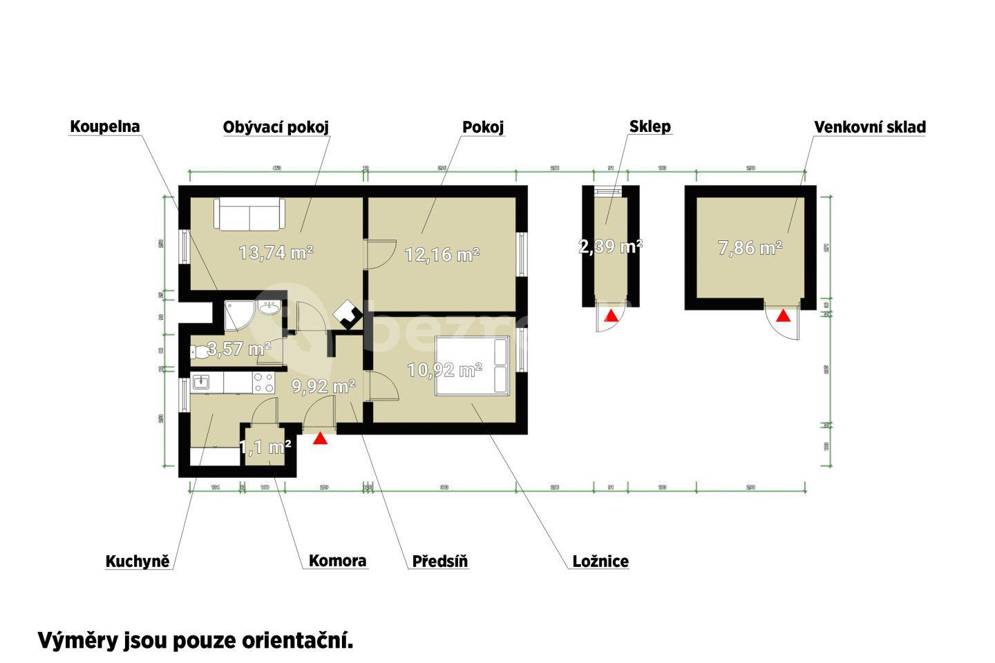 Predaj bytu 3-izbový 51 m², Italská, Holýšov, Plzeňský kraj