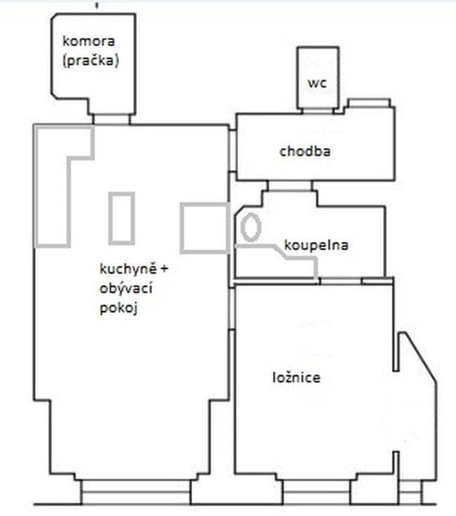 Prenájom bytu 2-izbový 50 m², Sokolovská, Praha, Praha Prenájom bytu 2-izbový 50 m², Sokolovská, Praha, Praha
