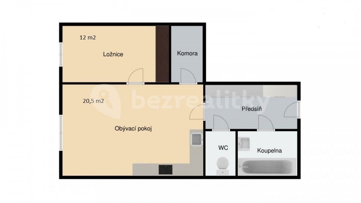 Predaj bytu 2-izbový 42 m², Platónova, Praha, Praha