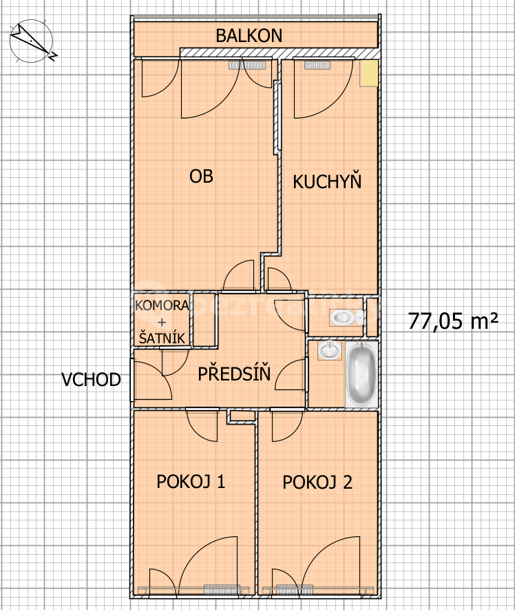 Predaj bytu 3-izbový 78 m², Chalupkova, Praha, Praha