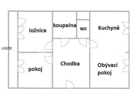 Predaj bytu 3-izbový 73 m², Dukelských hrdinů, Krupka, Ústecký kraj