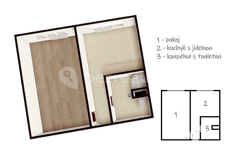Predaj bytu 1-izbový 39 m², Hutnická, Chomutov, Ústecký kraj
