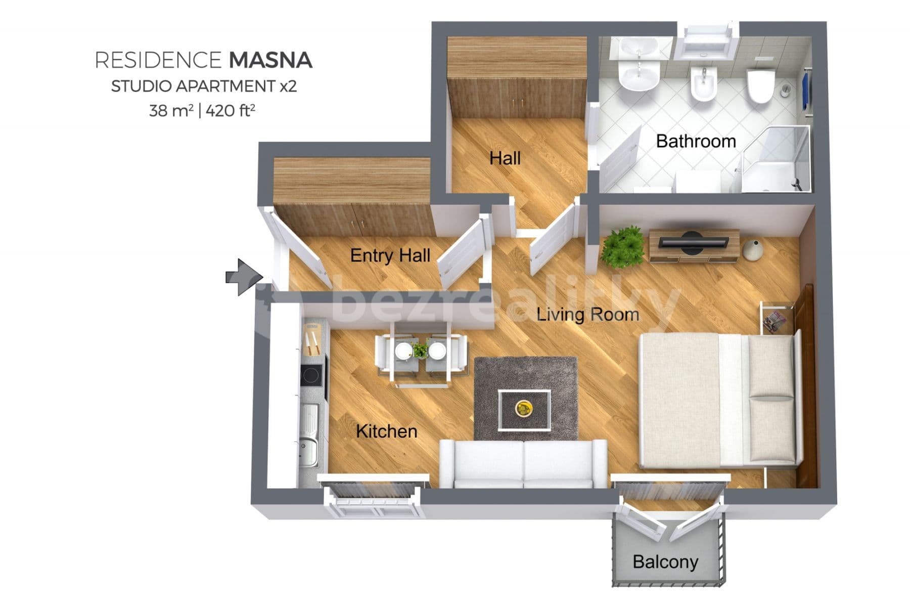 Prenájom bytu 38 m², Masná, Praha, Praha Prenájom bytu 38 m², Masná, Praha, Praha