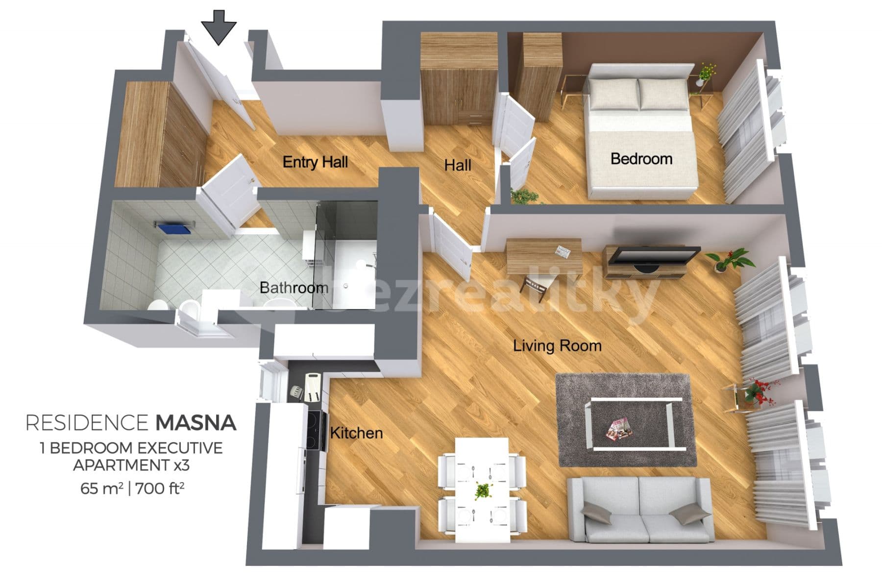 Prenájom bytu 1-izbový 65 m², Masná, Praha, Praha