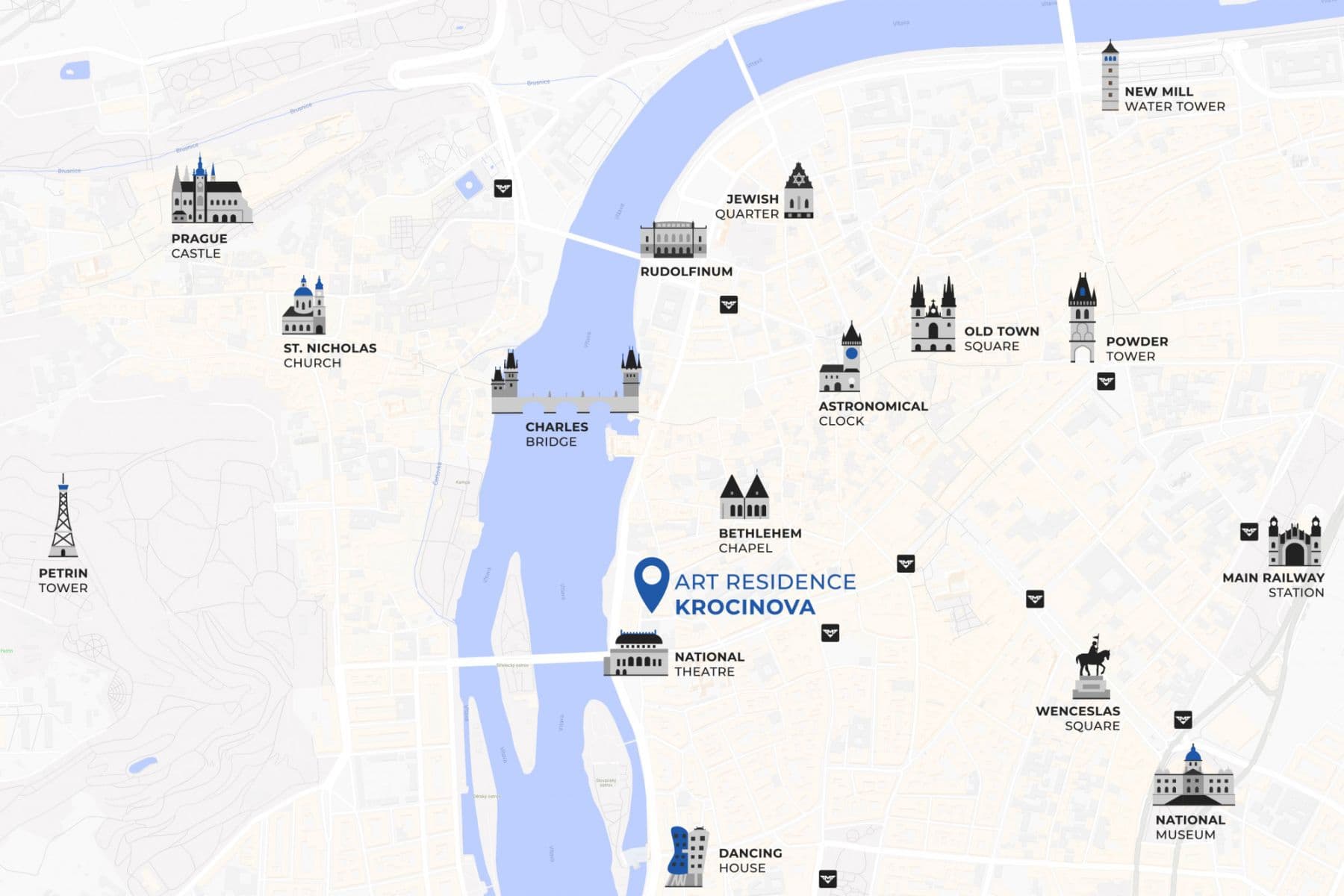 Prenájom bytu 125 m², Krocínova, Praha, Praha Prenájom bytu 125 m², Krocínova, Praha, Praha