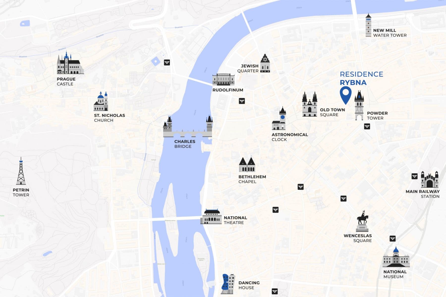 Prenájom bytu 86 m², Rybná, Praha, Praha Prenájom bytu 86 m², Rybná, Praha, Praha