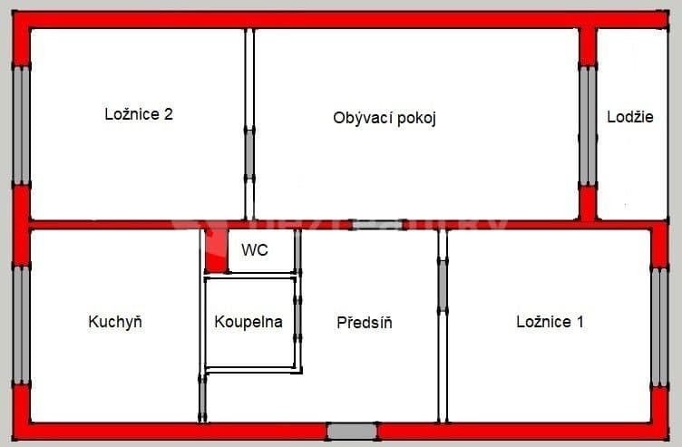 Predaj bytu 3-izbový 70 m², Švermova, Liberec, Liberecký kraj