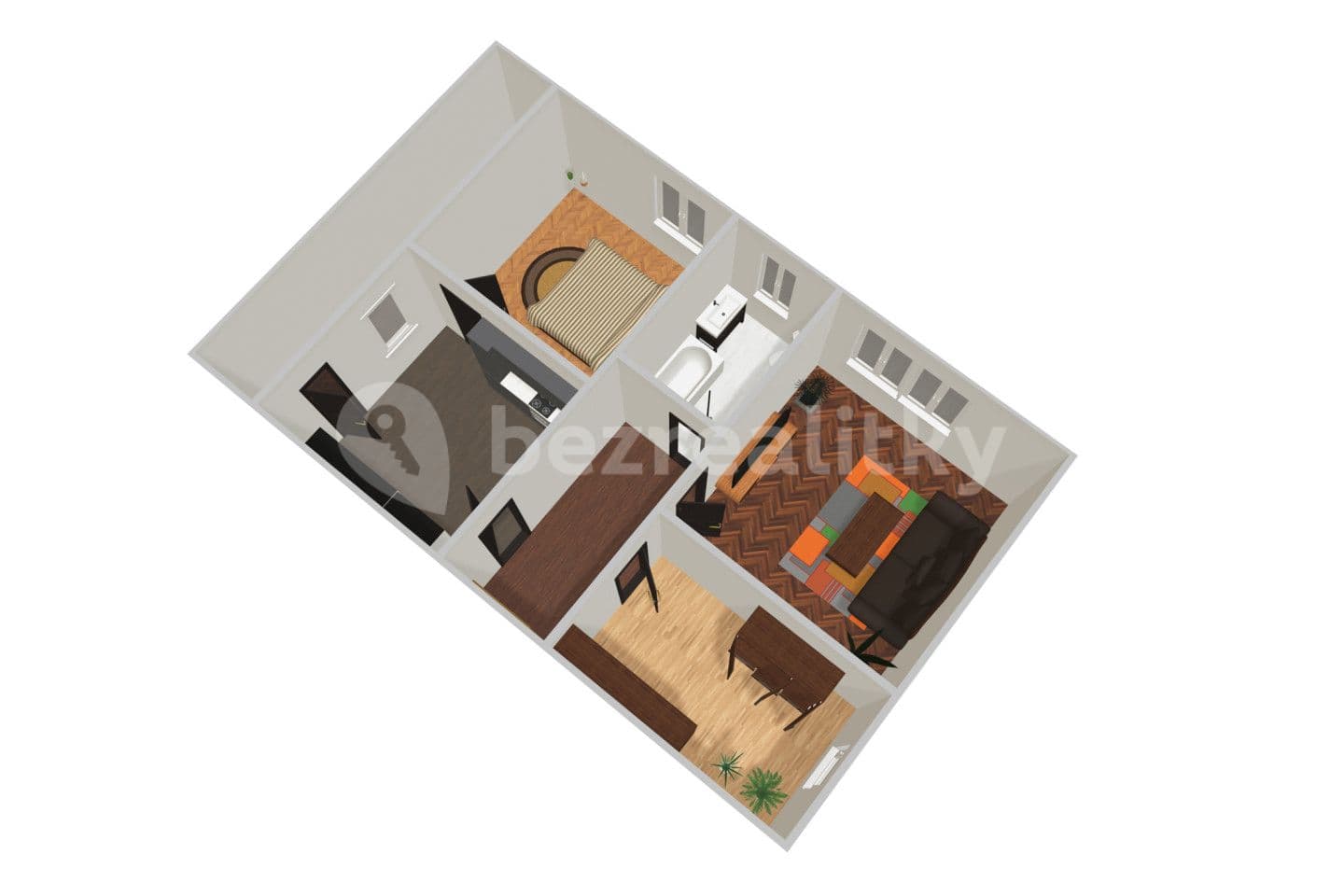 Predaj bytu 3-izbový 69 m², Hlavní, Lázně Toušeň, Středočeský kraj