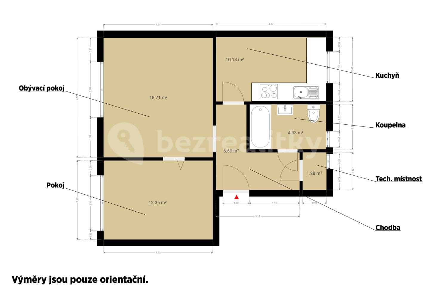 Predaj bytu 2-izbový 55 m², Masarykova, Domažlice, Plzeňský kraj