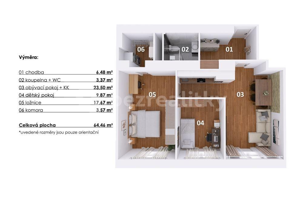 Predaj bytu 3-izbový 65 m², Vosmíkových, Praha, Praha