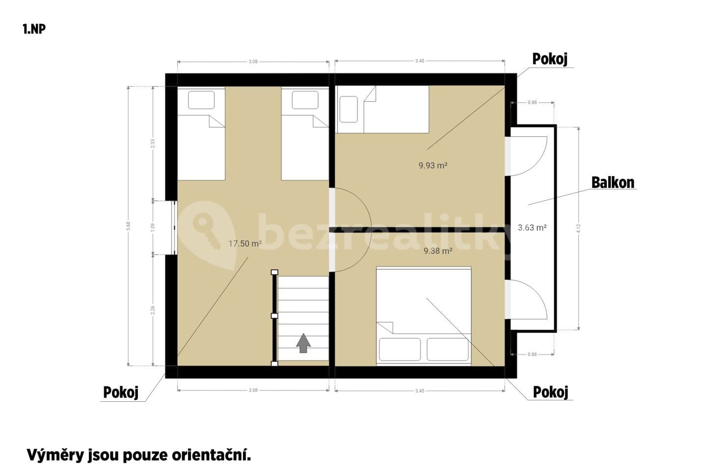 Predaj rekreačného objektu 80 m², pozemek 431 m², Chlistov, Plzeňský kraj