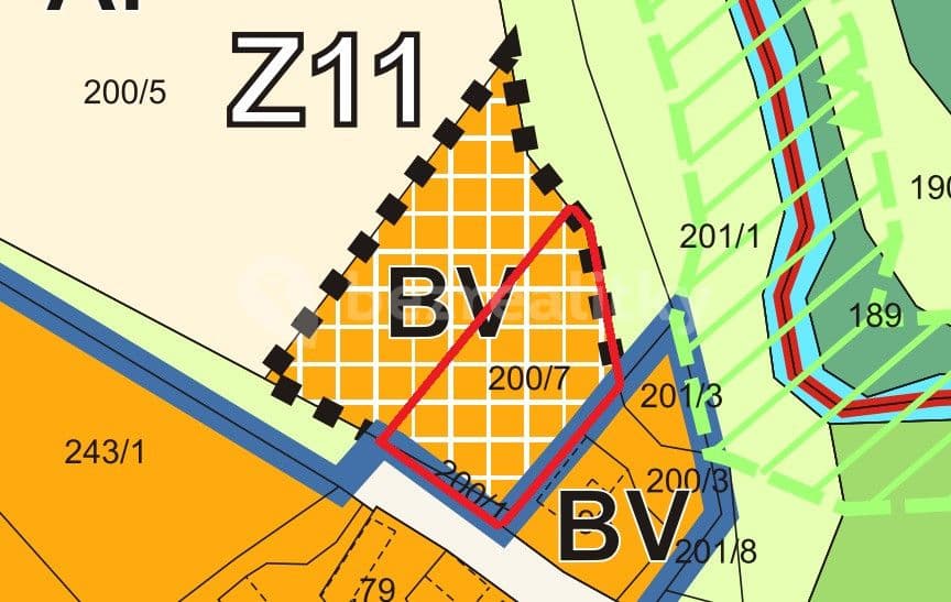 Predaj pozemku 1.685 m², Krchleby, Středočeský kraj