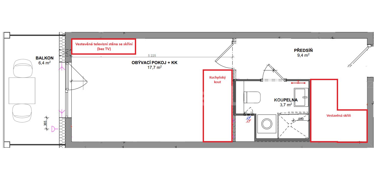 Prenájom bytu 1-izbový 32 m², Milánská, Praha, Praha Prenájom bytu 1-izbový 32 m², Milánská, Praha, Praha