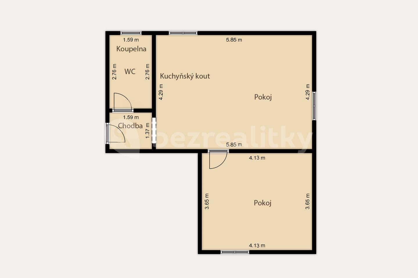 Predaj bytu 2-izbový 50 m², Masarykova, Nové Sedlo, Karlovarský kraj