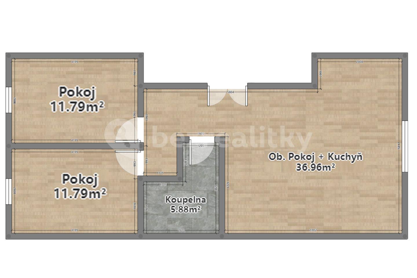 Predaj bytu 3-izbový 66 m², Křížkova, Plzeň, Plzeňský kraj