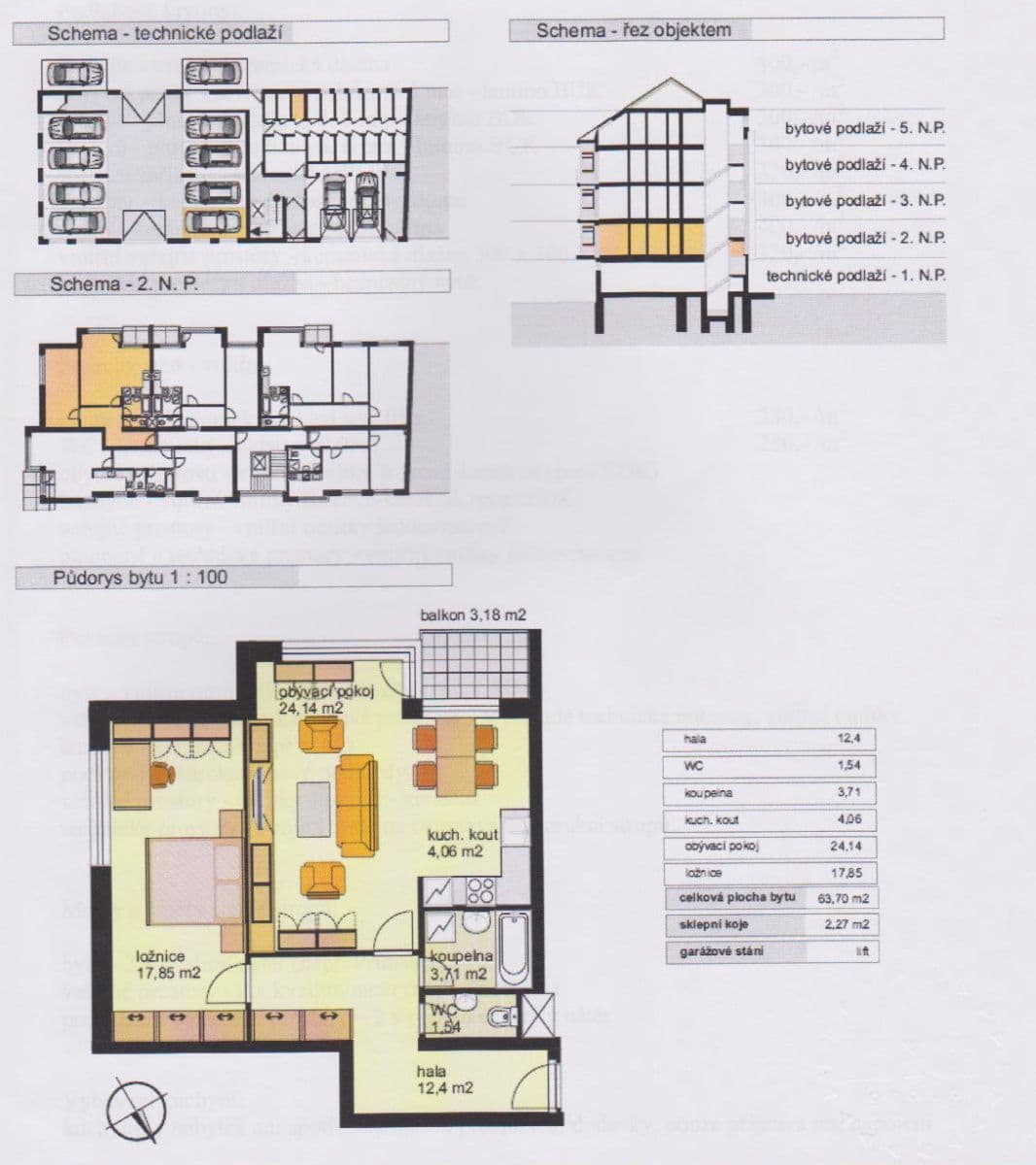 Prenájom bytu 67 m², V Zahradách, Praha, Praha Prenájom bytu 67 m², V Zahradách, Praha, Praha