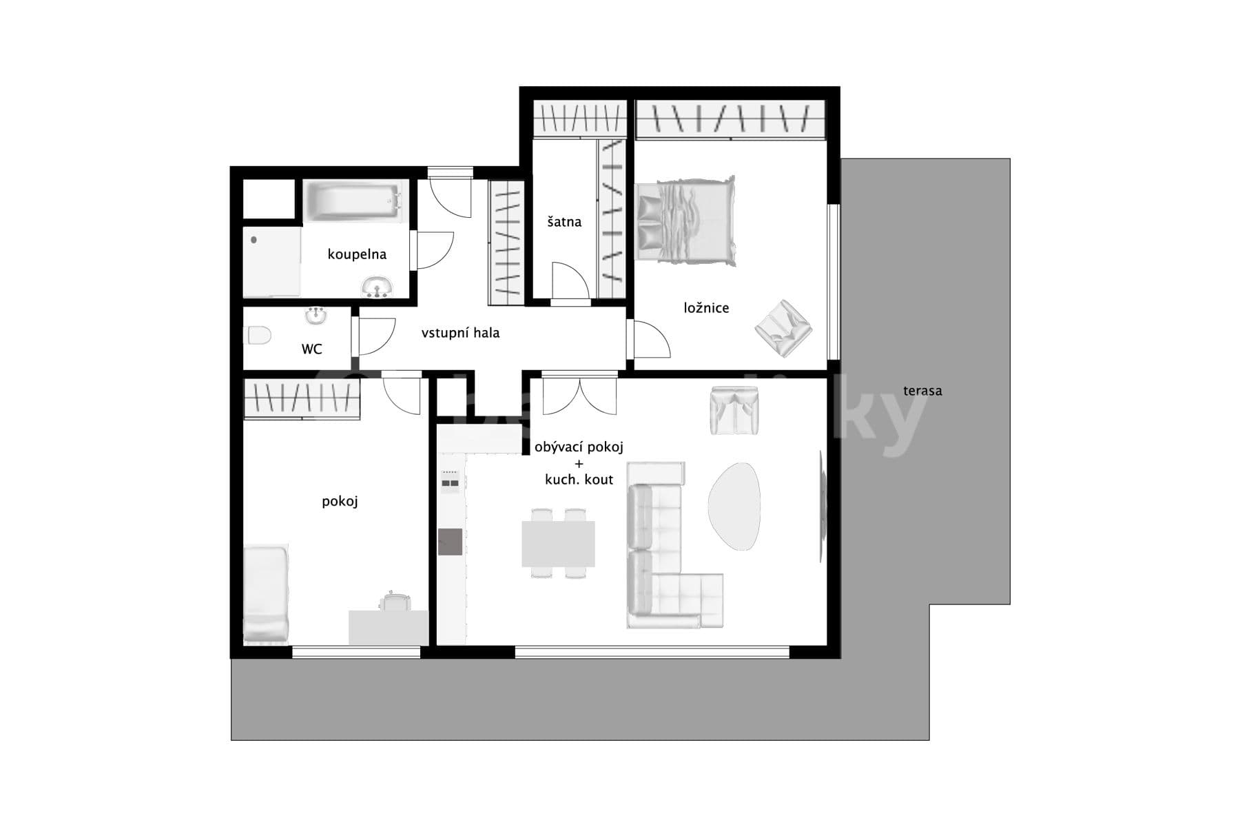 Predaj bytu 3-izbový 93 m², Lučištníků, Praha, Praha