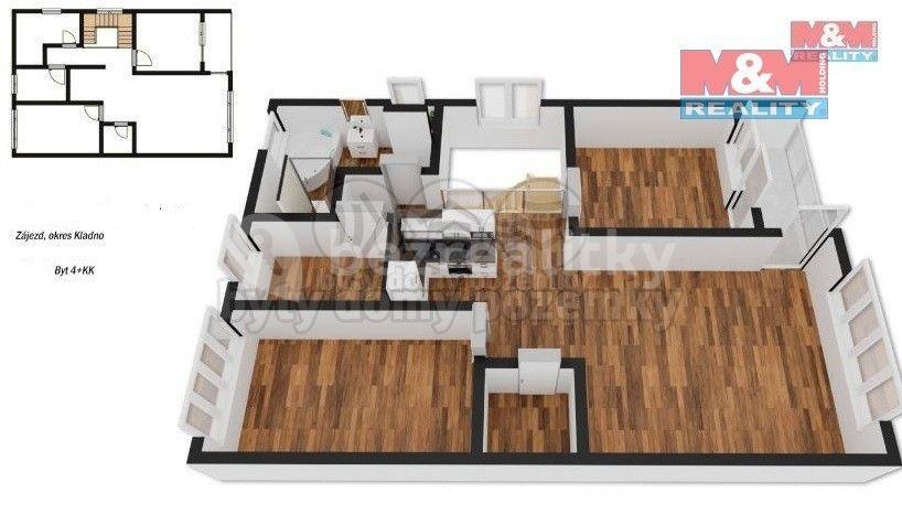 Predaj bytu 4-izbový 85 m², Zájezd, Středočeský kraj