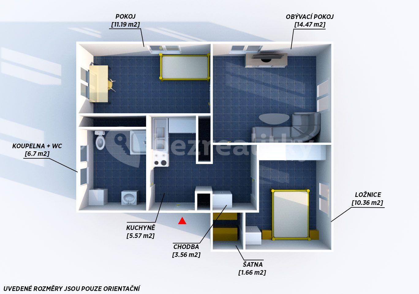 Predaj bytu 3-izbový 53 m², V Lipkách, Mníšek pod Brdy, Středočeský kraj