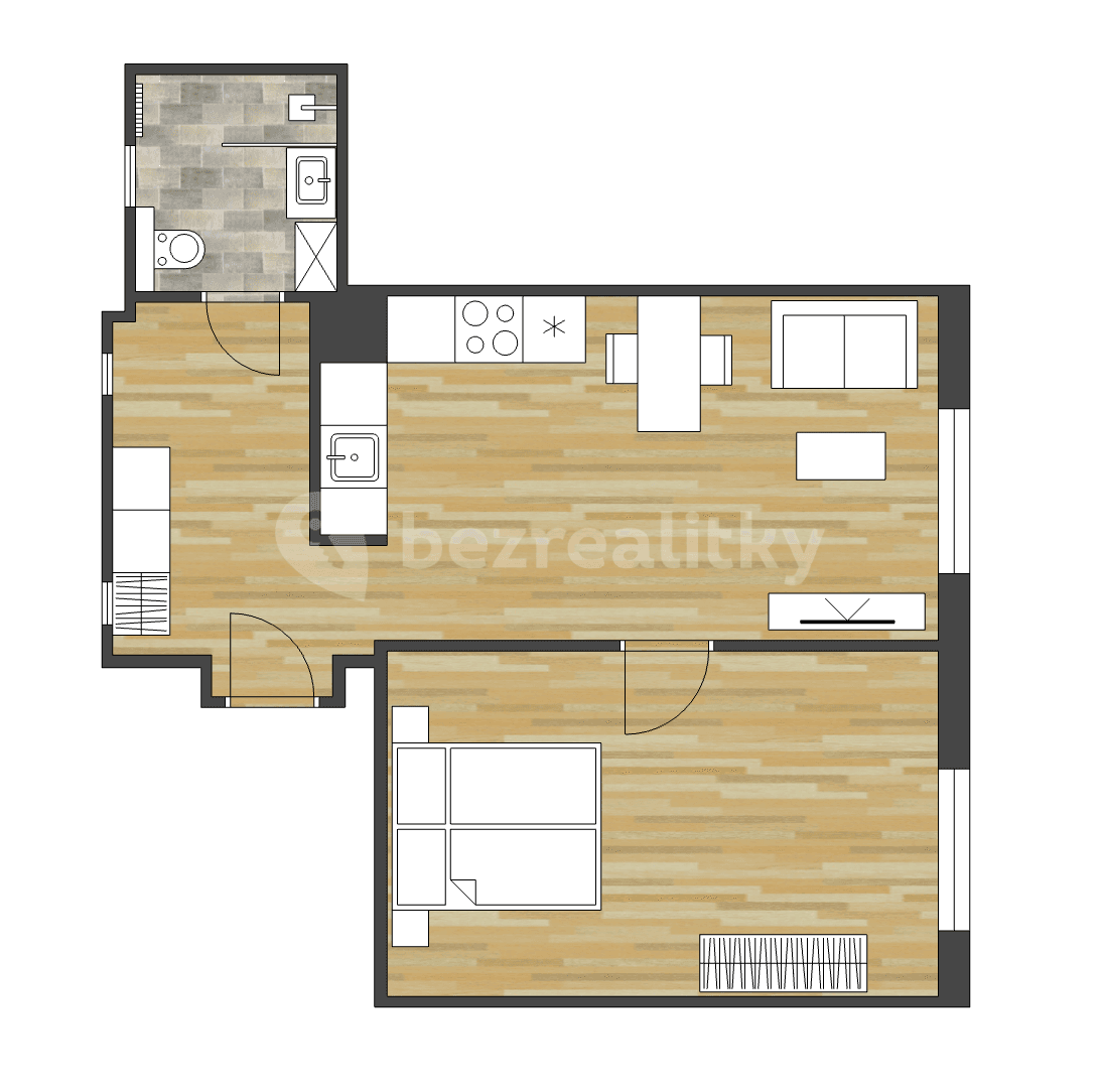 Prenájom bytu 2-izbový 48 m², Kovářská, Praha, Praha Prenájom bytu 2-izbový 48 m², Kovářská, Praha, Praha