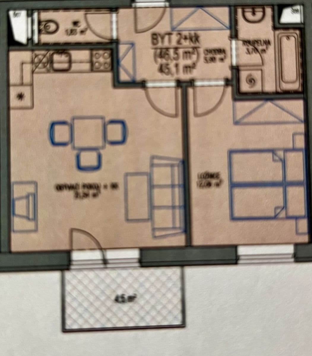 Prenájom bytu 2-izbový 46 m², Novodvorská, Brno, Jihomoravský kraj Prenájom bytu 2-izbový 46 m², Novodvorská, Brno, Jihomoravský kraj
