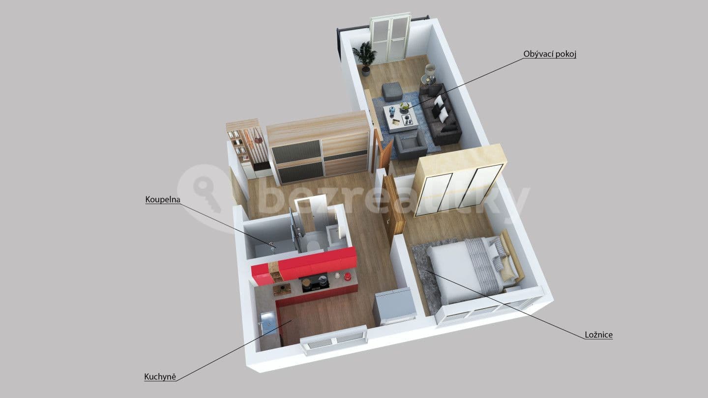Predaj bytu 2-izbový 55 m², Budovatelů, Kadaň, Ústecký kraj