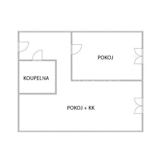Predaj bytu 2-izbový 40 m², Koněvova, Dubí, Ústecký kraj