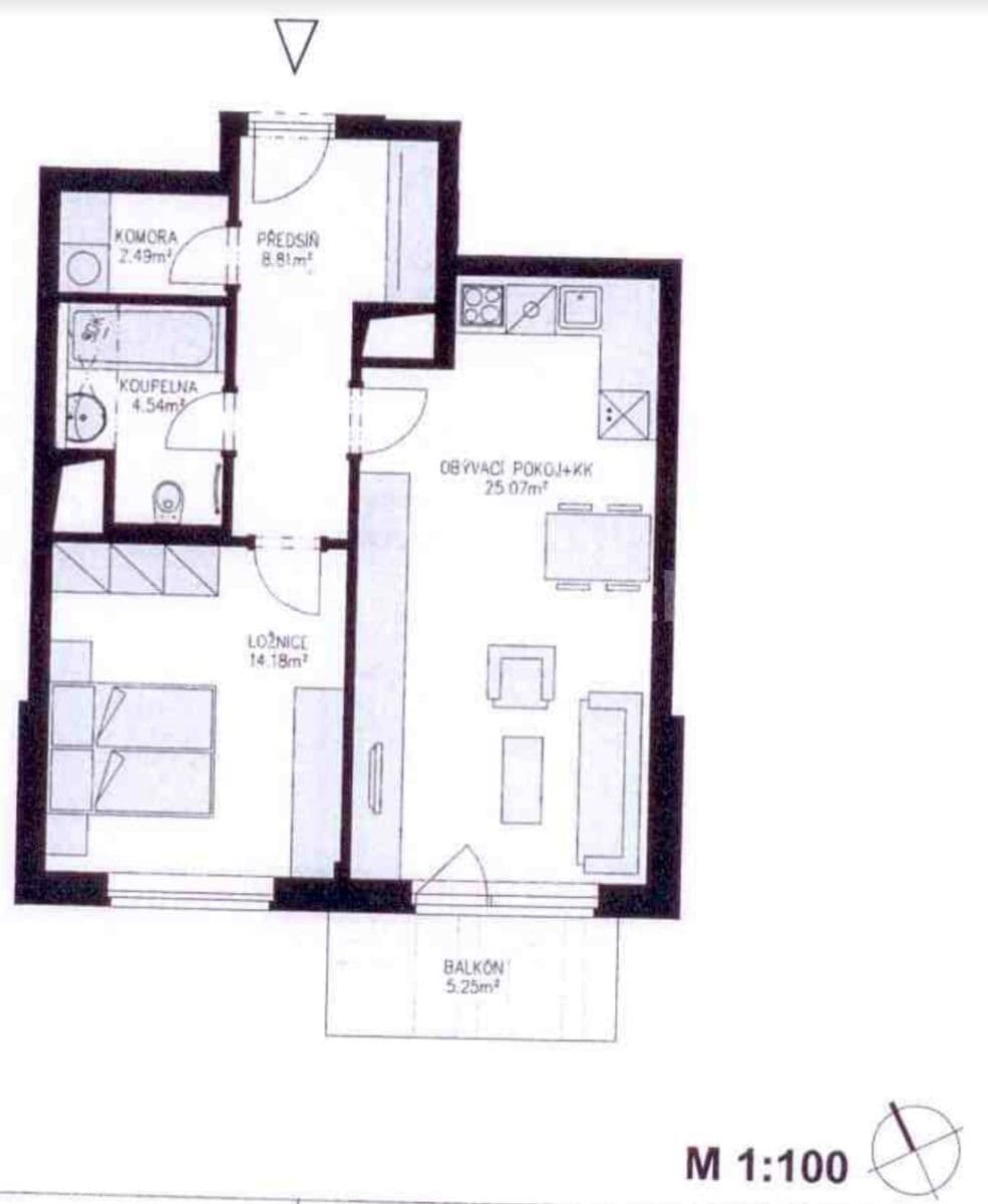 Prenájom bytu 2-izbový 55 m², Bratislavská, Praha, Praha Prenájom bytu 2-izbový 55 m², Bratislavská, Praha, Praha