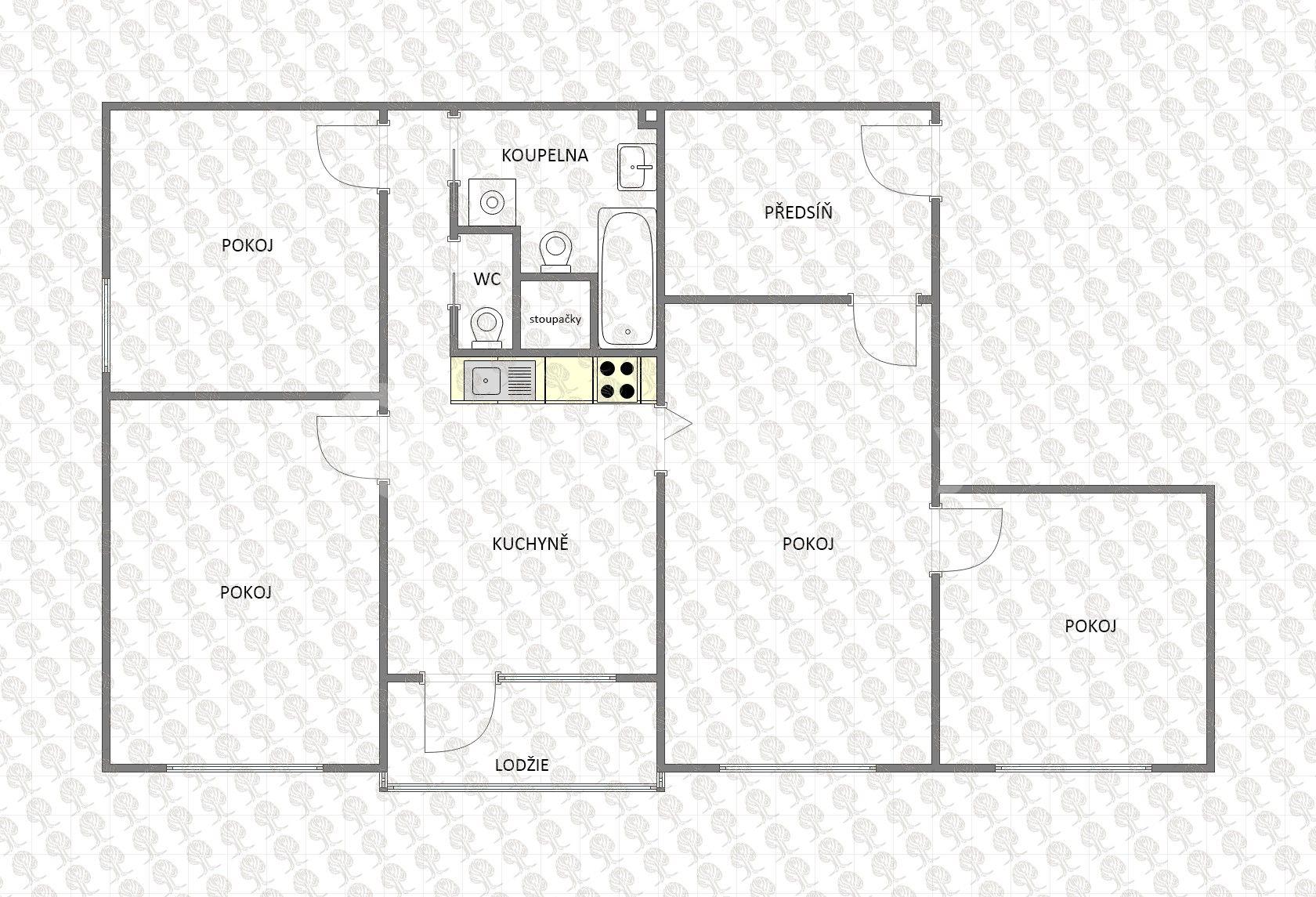 Predaj bytu 4-izbový 98 m², Konečná, Karlovy Vary, Karlovarský kraj