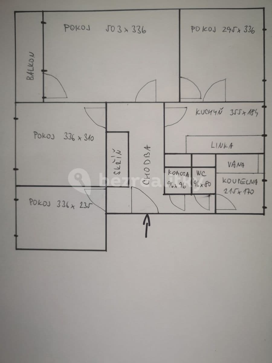 Prenájom bytu 4-izbový 69 m², Danielova, Praha, Praha Prenájom bytu 4-izbový 69 m², Danielova, Praha, Praha