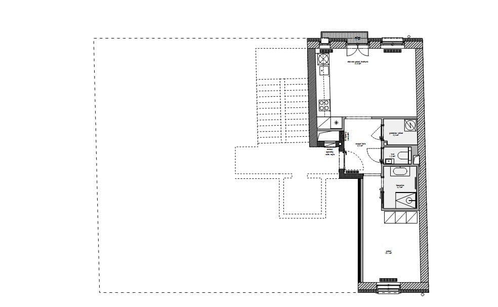 Prenájom bytu 47 m², Bořivojova, Praha, Praha Prenájom bytu 47 m², Bořivojova, Praha, Praha