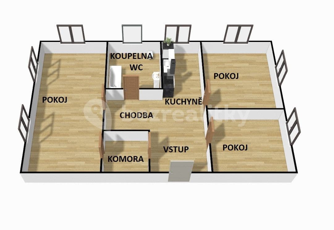Predaj bytu 3-izbový 68 m², Míru, Vodňany, Jihočeský kraj