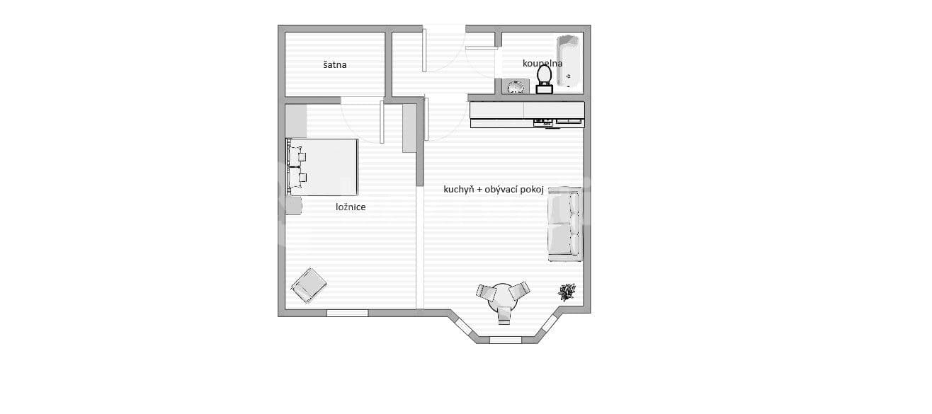 Prenájom bytu 2-izbový 40 m², Branická, Praha, Praha Prenájom bytu 2-izbový 40 m², Branická, Praha, Praha