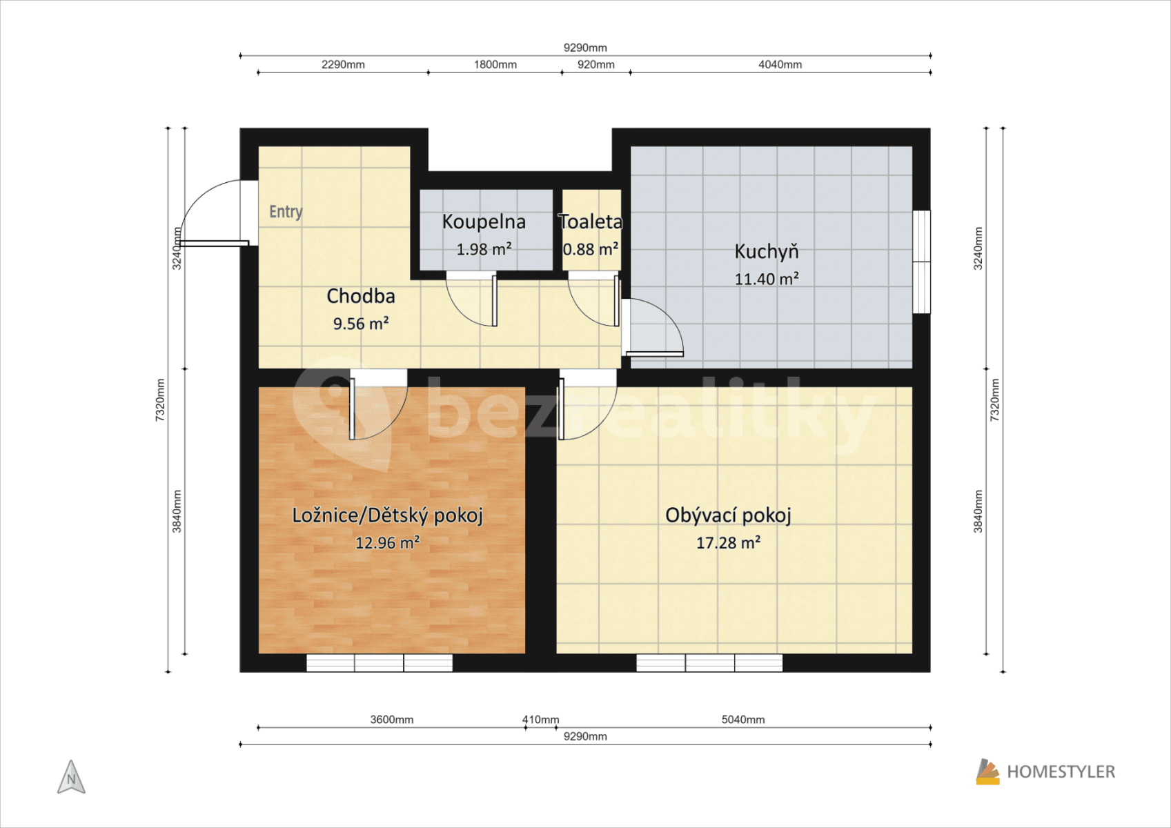 Prenájom bytu 2-izbový 66 m², Žinkovská, Praha, Praha Prenájom bytu 2-izbový 66 m², Žinkovská, Praha, Praha