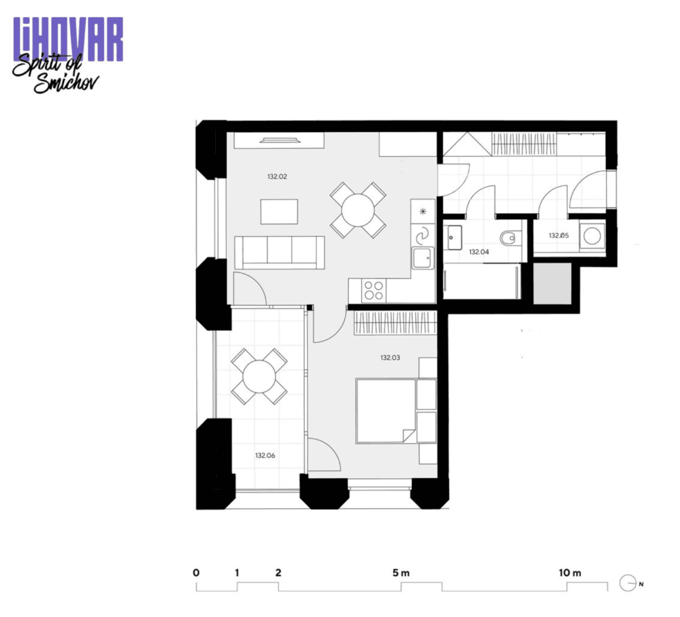 Prenájom bytu 2-izbový 54 m², U Lihovaru, Praha, Praha Prenájom bytu 2-izbový 54 m², U Lihovaru, Praha, Praha